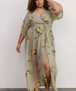 BB Custom Kia Kimono Maxi Dress | Olive Floral 15 BB Custom Kia Kimono Maxi Dress | Olive Floral