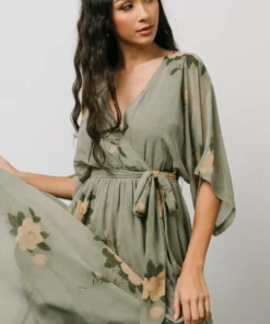 BB Custom Kia Kimono Maxi Dress | Olive Floral 17 BB Custom Kia Kimono Maxi Dress | Olive Floral