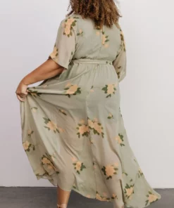 BB Custom Kia Kimono Maxi Dress | Olive Floral 20 BB Custom Kia Kimono Maxi Dress | Olive Floral