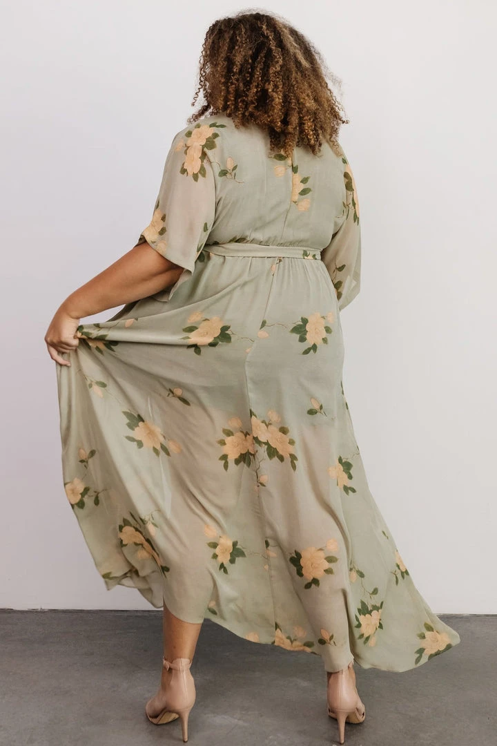 BB Custom Kia Kimono Maxi Dress | Olive Floral 9 BB Custom Kia Kimono Maxi Dress | Olive Floral