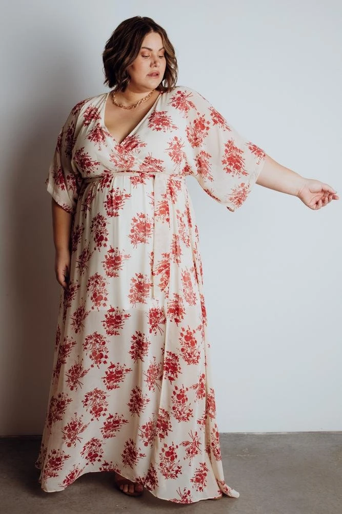 BB Custom Kia Kimono Maxi Dress | Red Floral 2 BB Custom Kia Kimono Maxi Dress | Red Floral