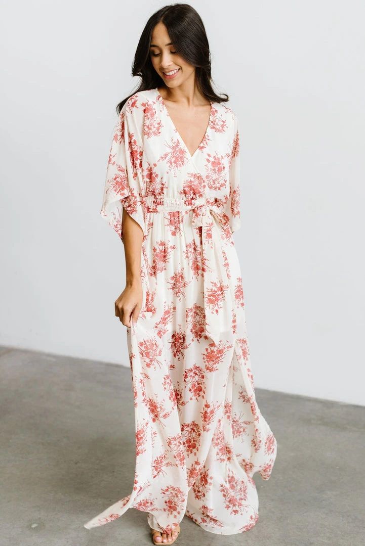 BB Custom Kia Kimono Maxi Dress | Red Floral 14 BB Custom Kia Kimono Maxi Dress | Red Floral