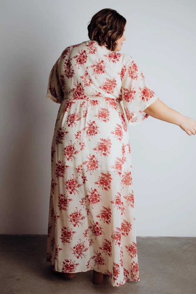 BB Custom Kia Kimono Maxi Dress | Red Floral 10 BB Custom Kia Kimono Maxi Dress | Red Floral