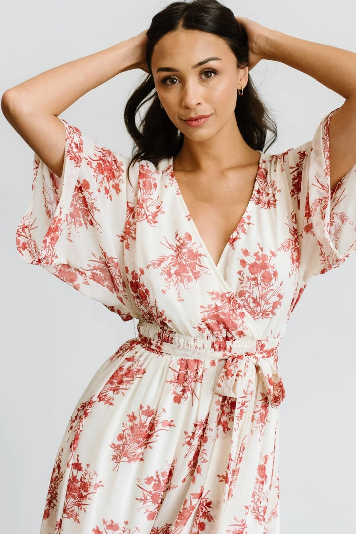 BB Custom Kia Kimono Maxi Dress | Red Floral 3 BB Custom Kia Kimono Maxi Dress | Red Floral