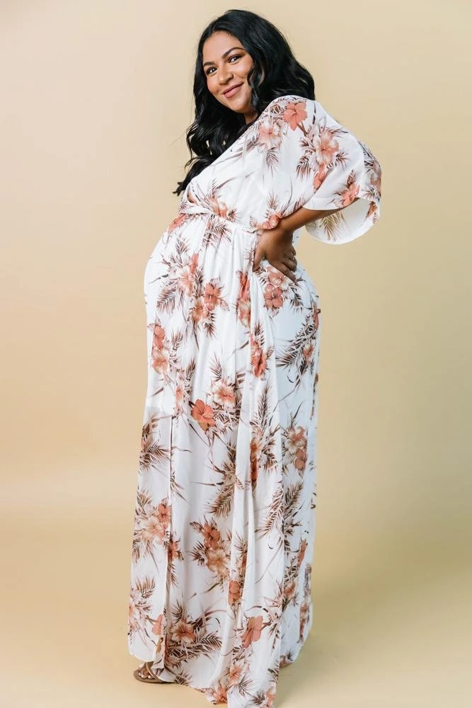 BB Custom Kia Kimono Maxi Dress | Sunset Floral 12 BB Custom Kia Kimono Maxi Dress | Sunset Floral