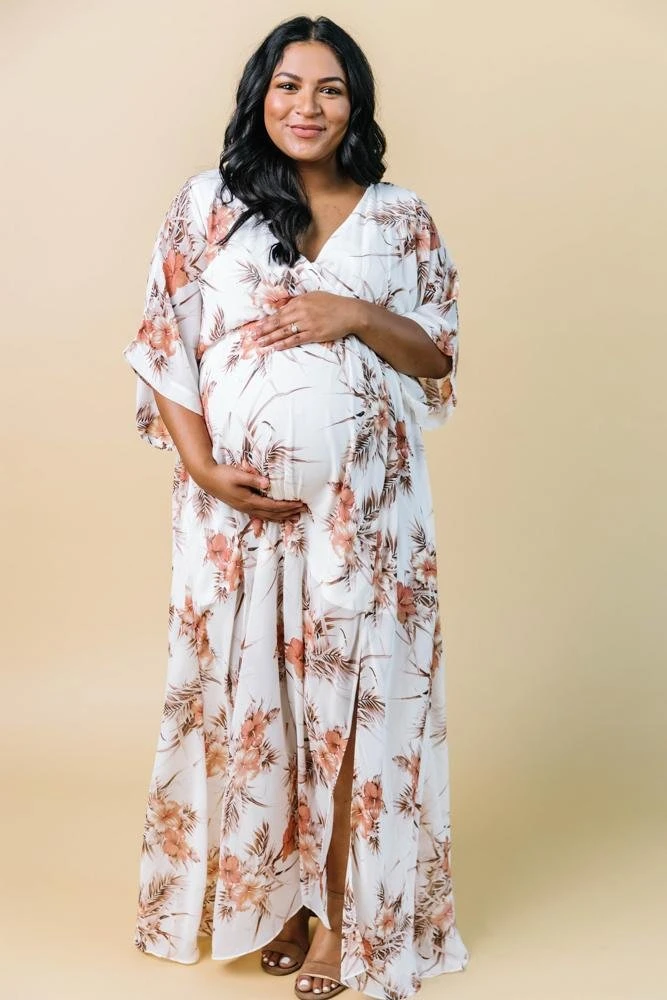 BB Custom Kia Kimono Maxi Dress | Sunset Floral 5 BB Custom Kia Kimono Maxi Dress | Sunset Floral