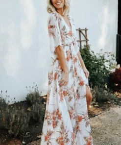 BB Custom Kia Kimono Maxi Dress | Sunset Floral 25 BB Custom Kia Kimono Maxi Dress | Sunset Floral