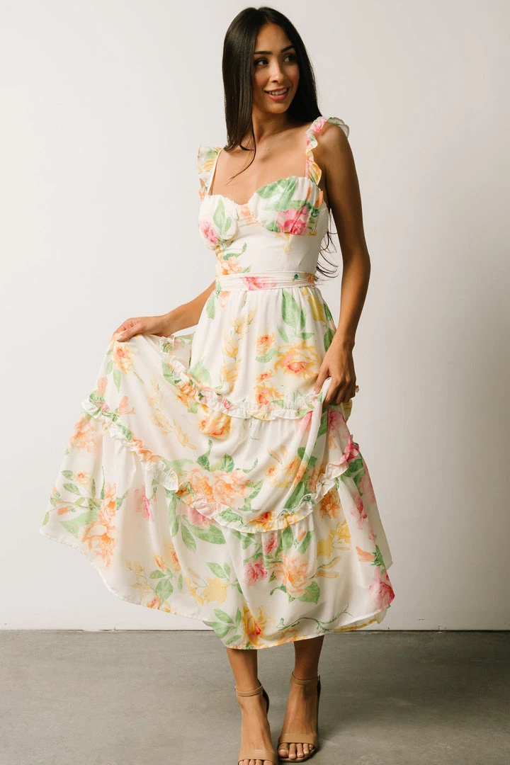 FT Kiara Midi Dress | Watercolor Floral Dresses 2 FT Kiara Midi Dress | Watercolor Floral Dresses