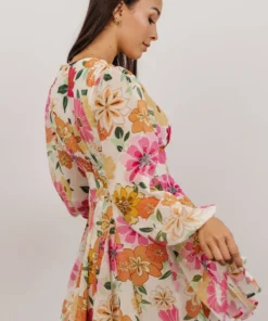 FT Dresses Kinz Blouson Sleeve Mini Dress | Ivory Multi Floral 9 FT Dresses Kinz Blouson Sleeve Mini Dress | Ivory Multi Floral