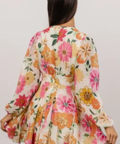 FT Dresses Kinz Blouson Sleeve Mini Dress | Ivory Multi Floral 11 FT Dresses Kinz Blouson Sleeve Mini Dress | Ivory Multi Floral