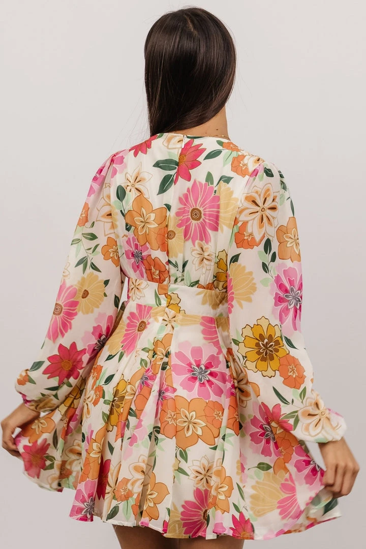 FT Dresses Kinz Blouson Sleeve Mini Dress | Ivory Multi Floral 6 FT Dresses Kinz Blouson Sleeve Mini Dress | Ivory Multi Floral