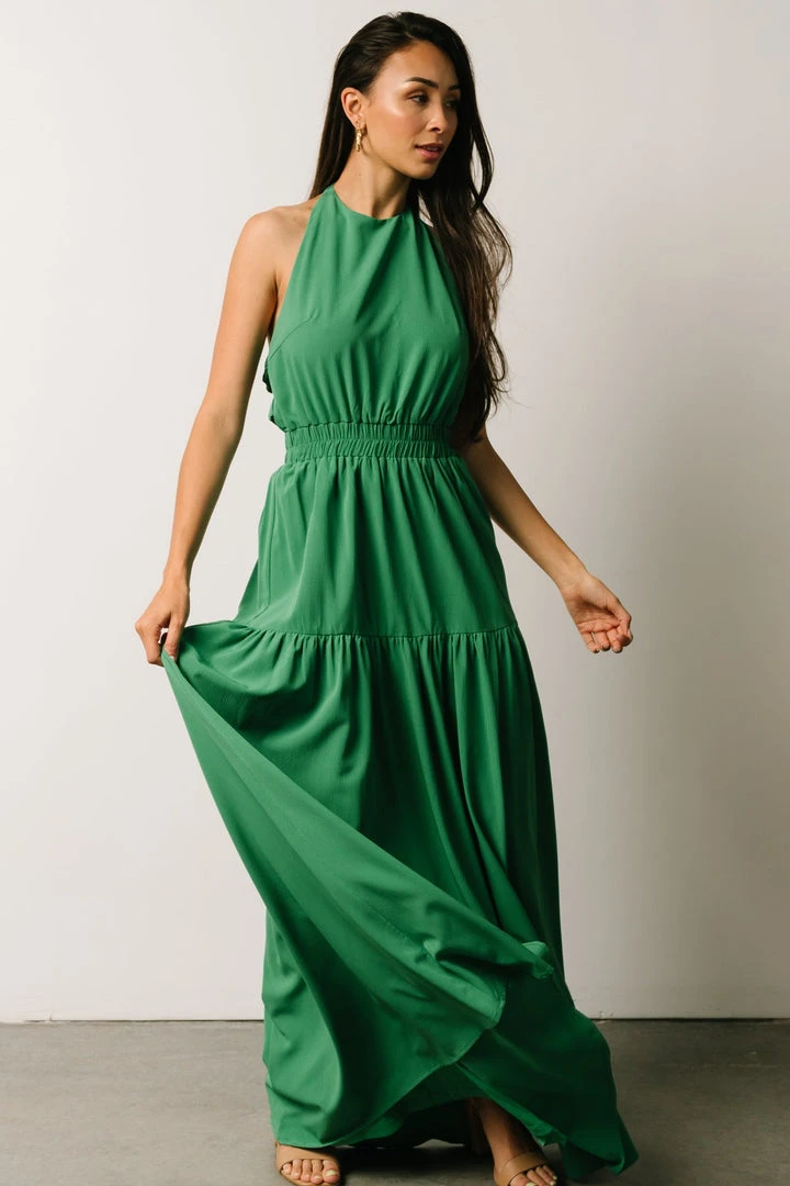 FT Dresses Knoxville Halter Maxi Dress | Green 4 FT Dresses Knoxville Halter Maxi Dress | Green