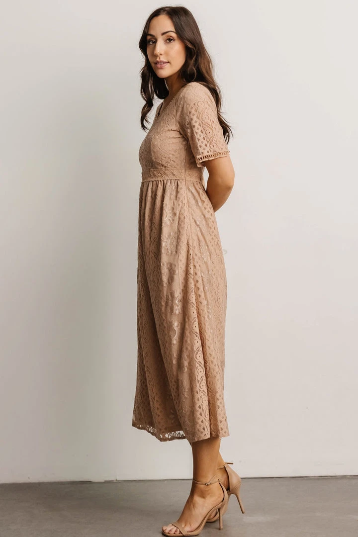 POL Dresses Kody Lace Dress | Sand 5 POL Dresses Kody Lace Dress | Sand