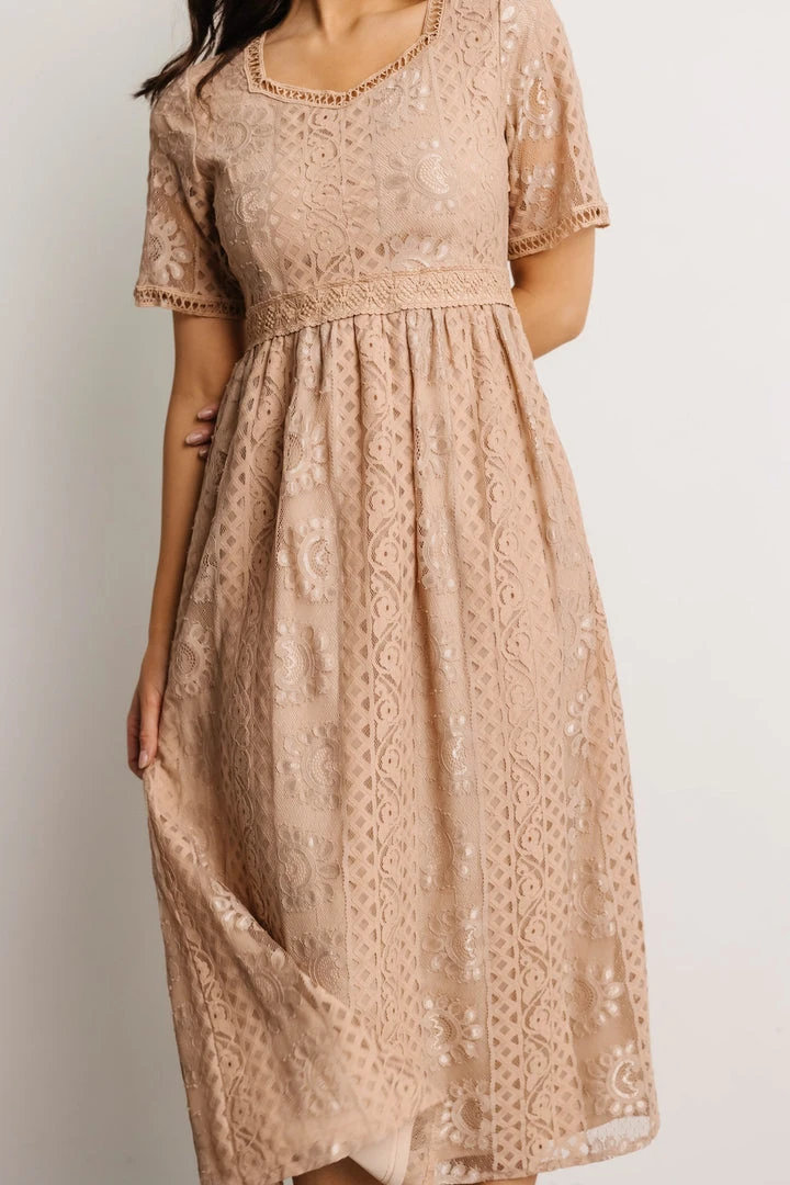 POL Dresses Kody Lace Dress | Sand 8 POL Dresses Kody Lace Dress | Sand