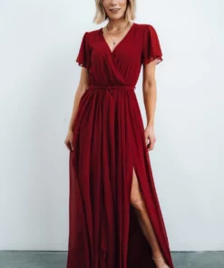 Dresses Kristina Maxi Dress | Burgundy