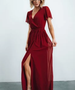 Dresses Kristina Maxi Dress | Burgundy