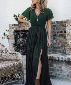Kristina Maxi Dress | Green Dresses