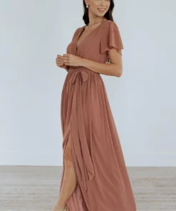 Kristina Maxi Dress | Rosy Brown