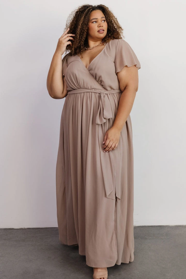 Kristina Maxi Dress | Taupe 7 Kristina Maxi Dress | Taupe