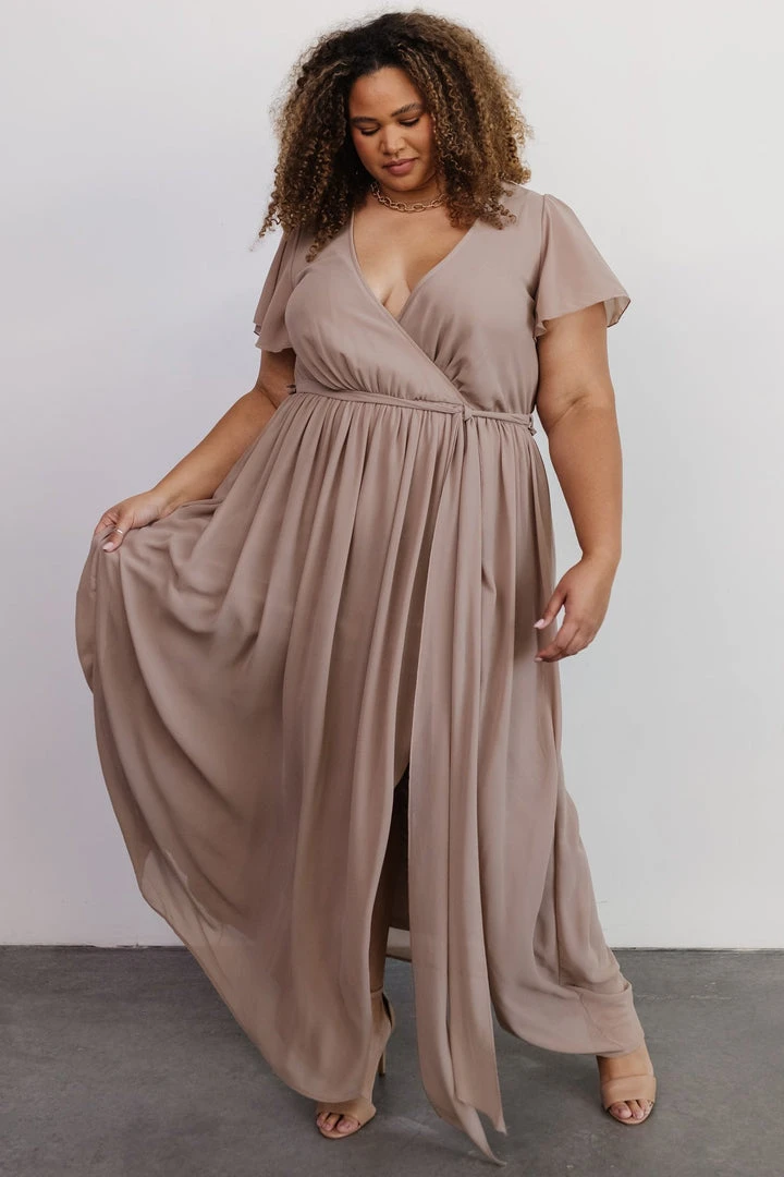Kristina Maxi Dress | Taupe 4 Kristina Maxi Dress | Taupe