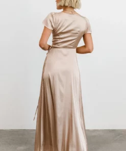 BB Custom Krystal Satin Wrap Gown | Champagne Dresses 17 BB Custom Krystal Satin Wrap Gown | Champagne Dresses