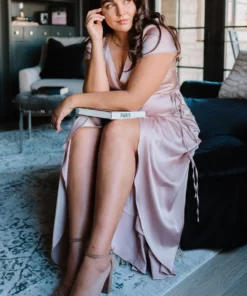 BB Custom Krystal Satin Wrap Gown | Champagne Dresses 16 BB Custom Krystal Satin Wrap Gown | Champagne Dresses