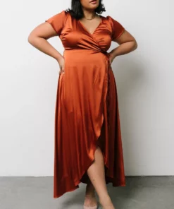 BB Custom Krystal Satin Wrap Gown | Copper Dresses 25 BB Custom Krystal Satin Wrap Gown | Copper Dresses