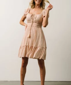 IL Dresses Labelle Swiss Dot Mini Dress | Blush