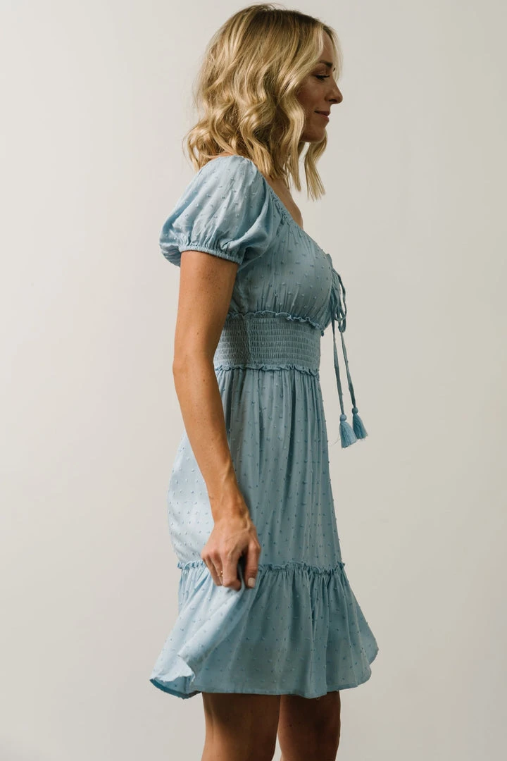 IL Labelle Swiss Dot Mini Dress | Sky Blue 4 IL Labelle Swiss Dot Mini Dress | Sky Blue