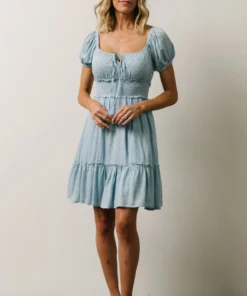 IL Labelle Swiss Dot Mini Dress | Sky Blue 12 IL Labelle Swiss Dot Mini Dress | Sky Blue