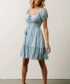 IL Labelle Swiss Dot Mini Dress | Sky Blue 11 IL Labelle Swiss Dot Mini Dress | Sky Blue