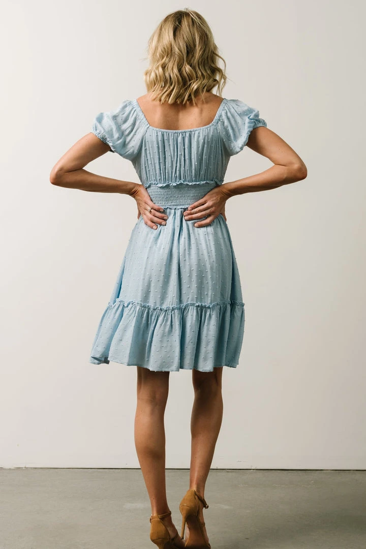 IL Labelle Swiss Dot Mini Dress | Sky Blue 3 IL Labelle Swiss Dot Mini Dress | Sky Blue