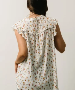 KA Lars Top | White Multi Floral Tops