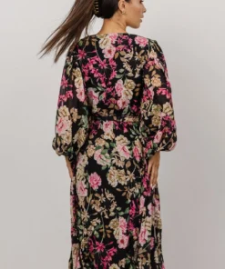 FT Dresses Laurie Midi Dress | Black Floral