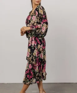 FT Dresses Laurie Midi Dress | Black Floral