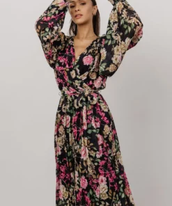 FT Dresses Laurie Midi Dress | Black Floral