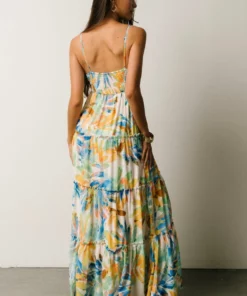 FT Leighton Front Tie Maxi Dress | Multi Floral Dresses