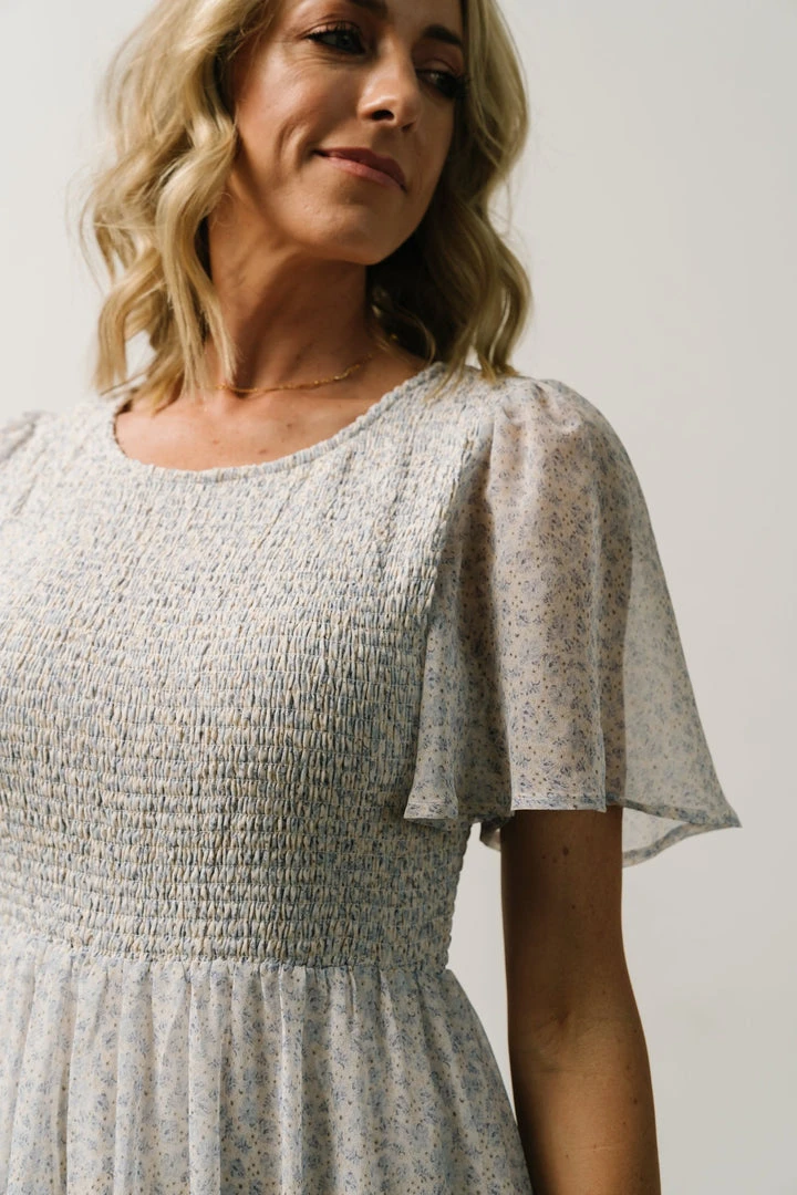 Leilani Tiered Midi Dress | Dusty Blue Floral 8 Leilani Tiered Midi Dress | Dusty Blue Floral