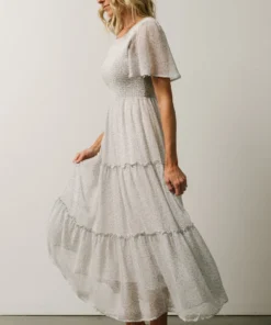 Leilani Tiered Midi Dress | Dusty Blue Floral 11 Leilani Tiered Midi Dress | Dusty Blue Floral