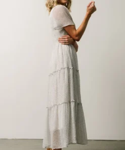 Leilani Tiered Midi Dress | Dusty Blue Floral 14 Leilani Tiered Midi Dress | Dusty Blue Floral