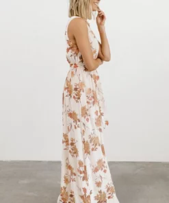 BB Custom Lennon Velvet Maxi Dress | Cream Floral