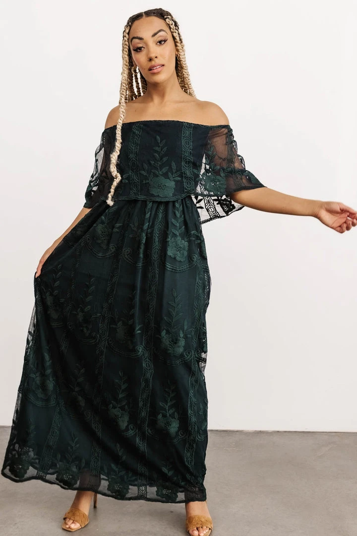 BB Custom Leon Off Shoulder Maxi Dress | Emerald Dresses 8 BB Custom Leon Off Shoulder Maxi Dress | Emerald Dresses