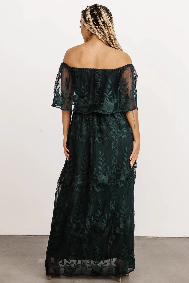 BB Custom Leon Off Shoulder Maxi Dress | Emerald Dresses 10 BB Custom Leon Off Shoulder Maxi Dress | Emerald Dresses