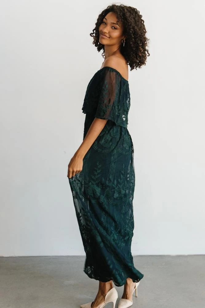 BB Custom Leon Off Shoulder Maxi Dress | Emerald Dresses 4 BB Custom Leon Off Shoulder Maxi Dress | Emerald Dresses