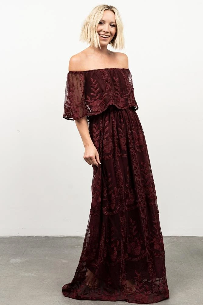 BB Custom Leon Off Shoulder Maxi Dress | Mulberry Dresses 1 BB Custom Leon Off Shoulder Maxi Dress | Mulberry Dresses