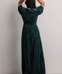 BB Custom Dresses Leslie Embossed Velvet Maxi | Emerald 17 BB Custom Dresses Leslie Embossed Velvet Maxi | Emerald