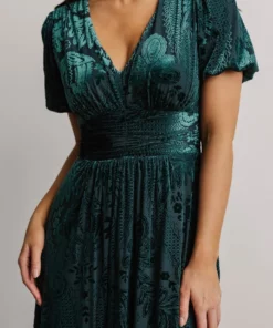 BB Custom Dresses Leslie Embossed Velvet Maxi | Emerald 19 BB Custom Dresses Leslie Embossed Velvet Maxi | Emerald