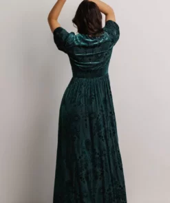 BB Custom Dresses Leslie Embossed Velvet Maxi | Emerald 18 BB Custom Dresses Leslie Embossed Velvet Maxi | Emerald