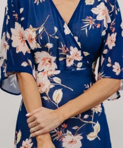 Soi Lilly Wrap Maxi Dress | Blue Floral 23 Soi Lilly Wrap Maxi Dress | Blue Floral