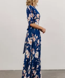 Soi Lilly Wrap Maxi Dress | Blue Floral 17 Soi Lilly Wrap Maxi Dress | Blue Floral